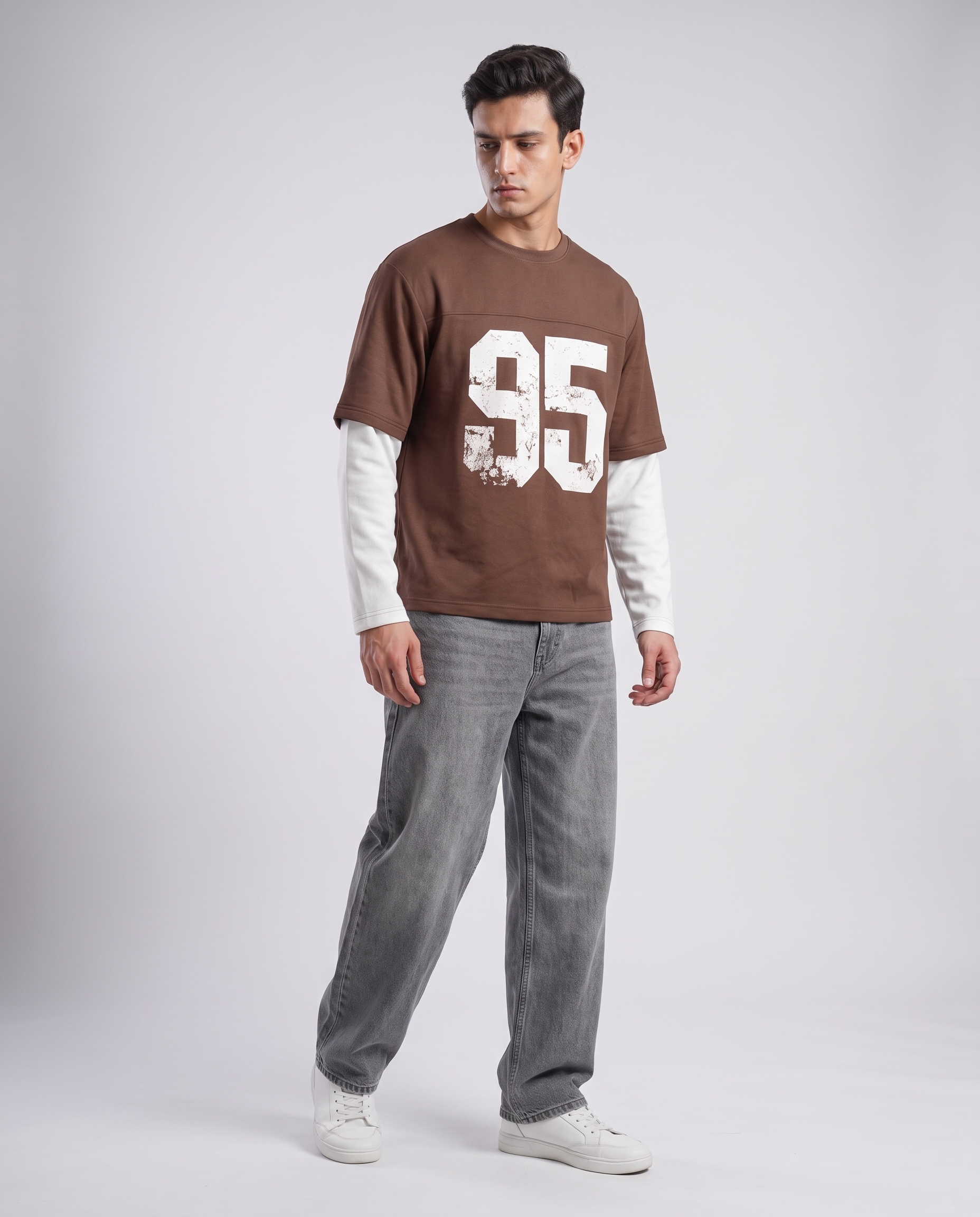 95 Double Layer Jersey - Brown