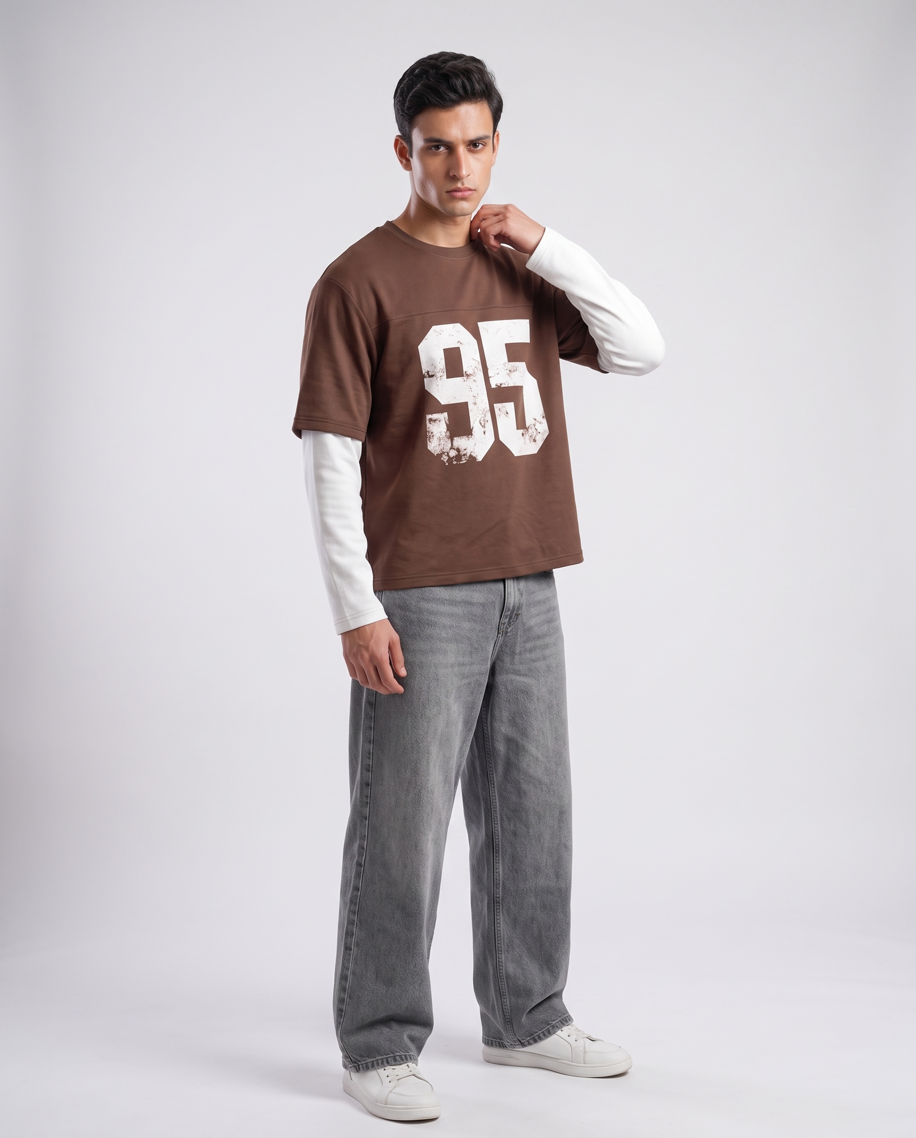 95 Double Layer Jersey - Brown