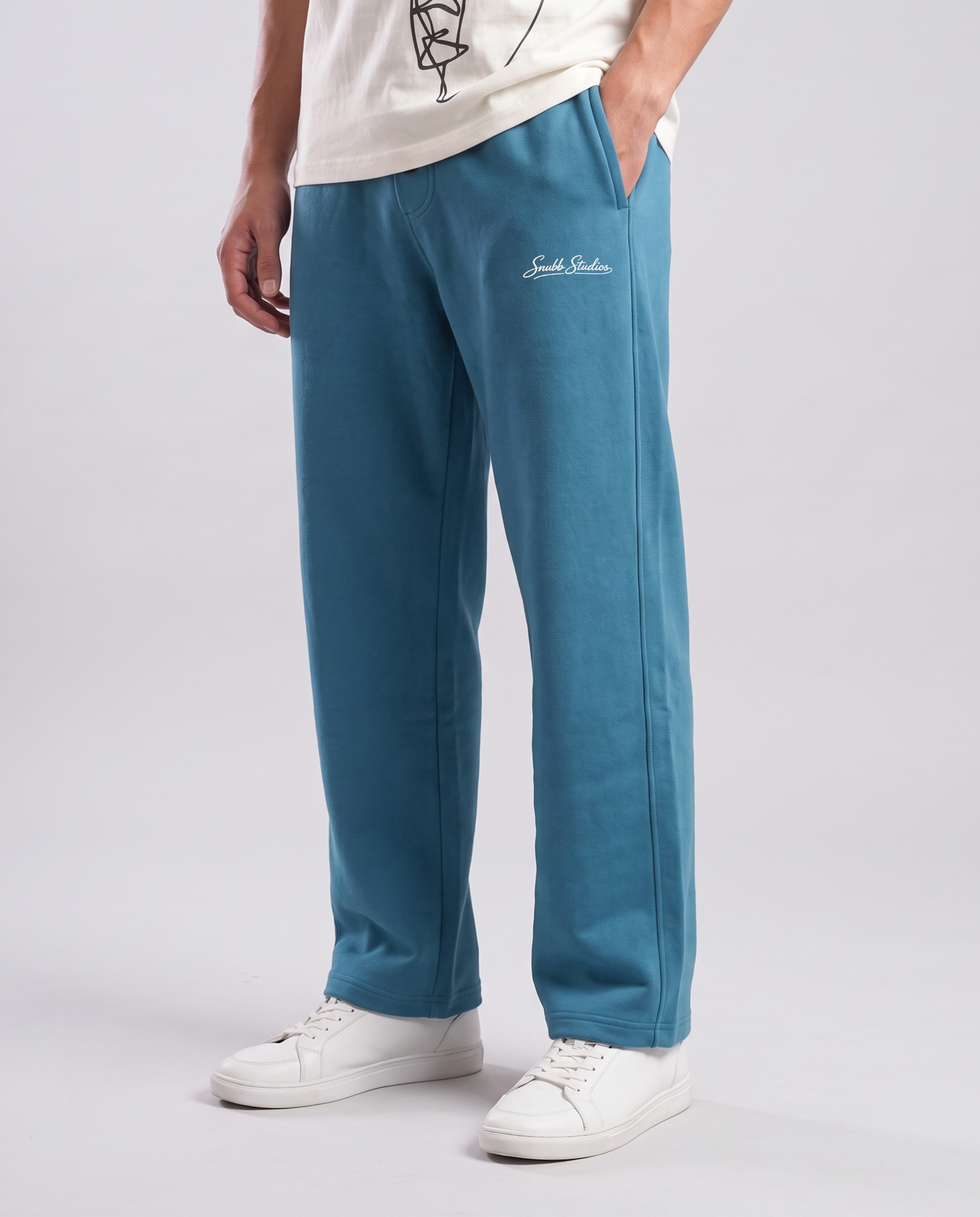 Baggy Trousers | Steel Blue