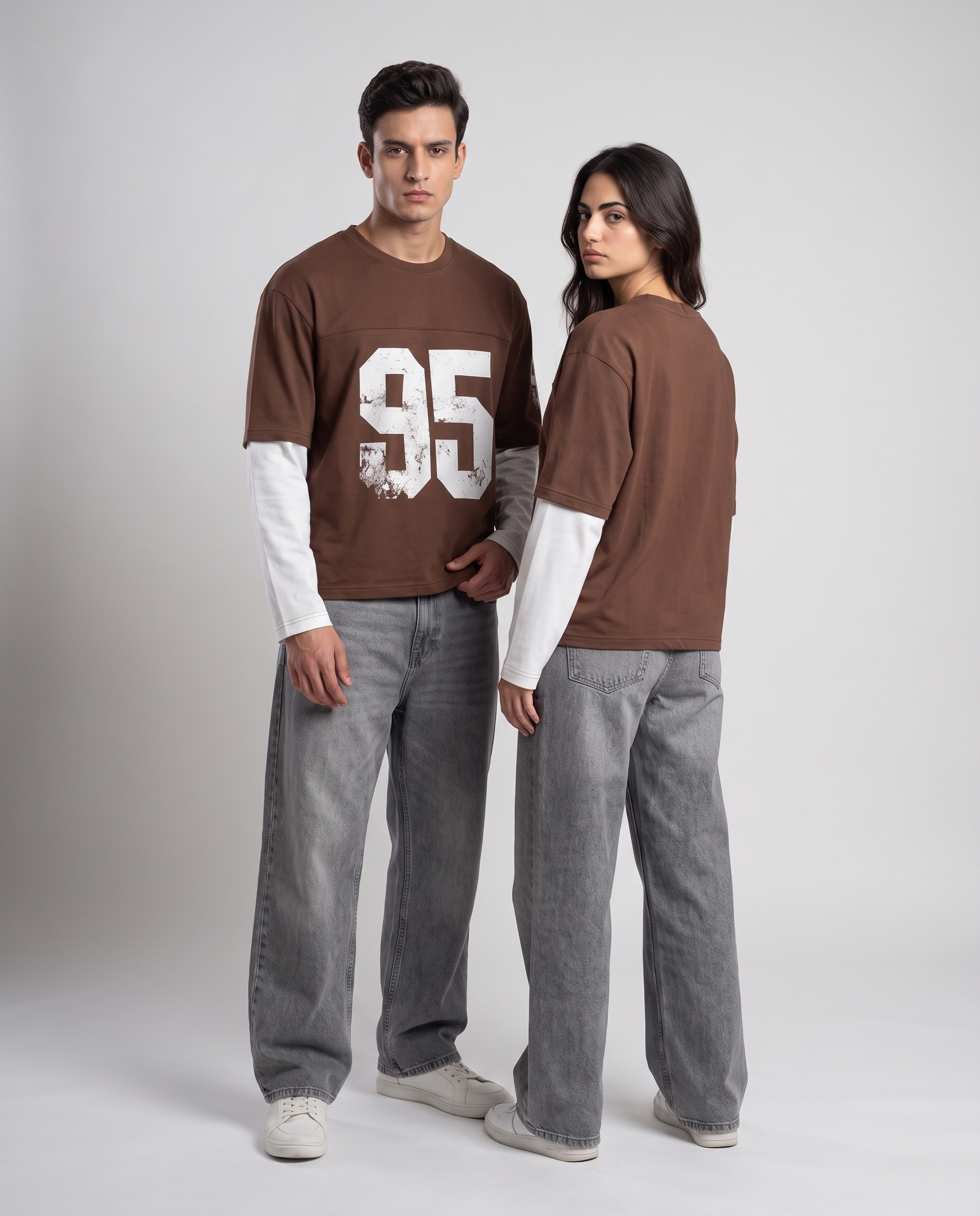 95 Double Layer Jersey - Brown